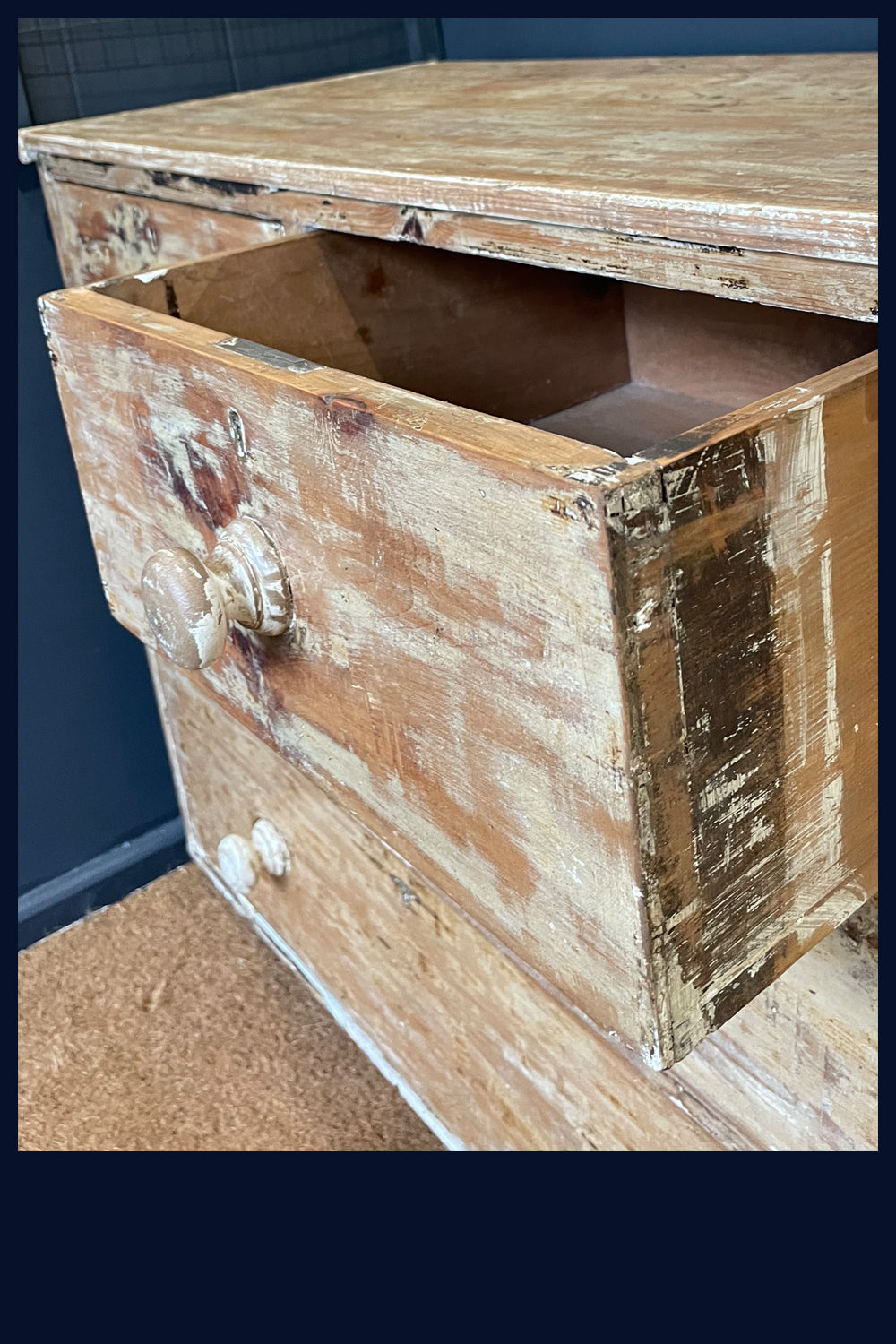 Wonderland Collection: Antique Chest of Drawers with Distressed-Finish