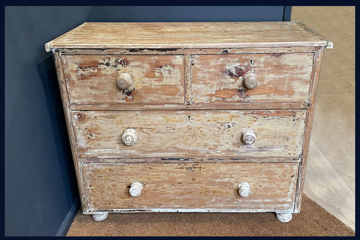 Wonderland Collection: Antique Chest of Drawers with Distressed-Finish