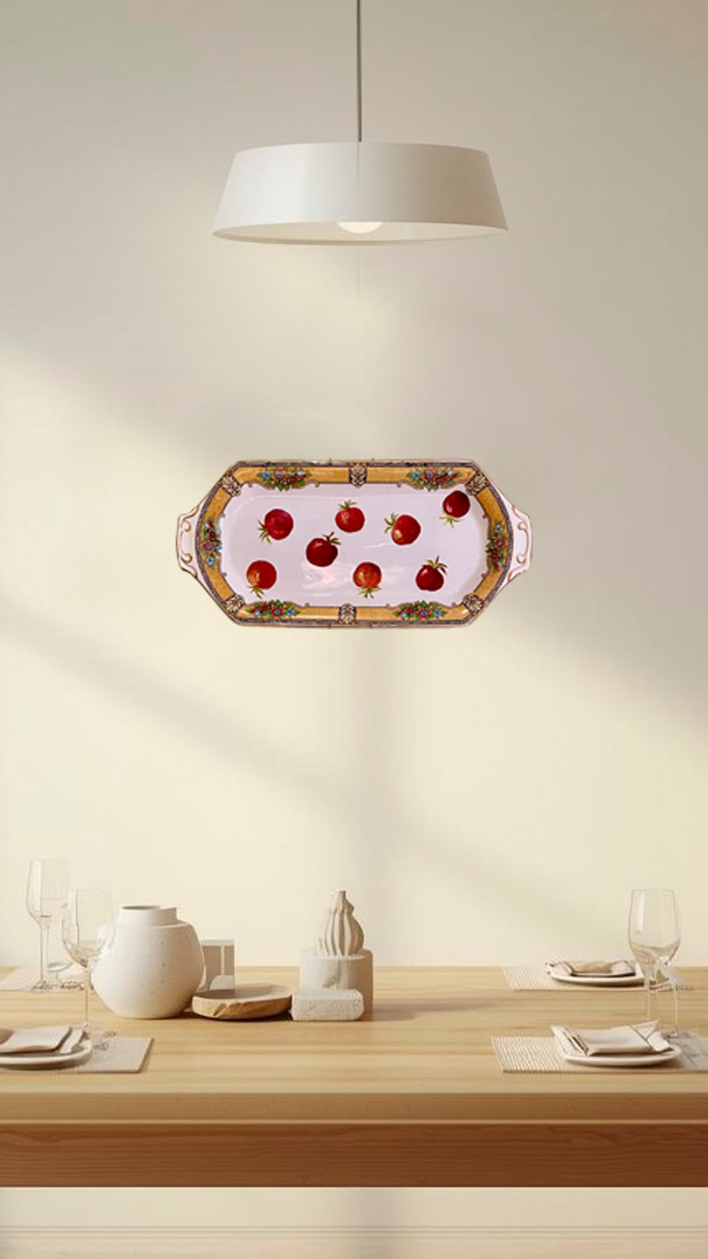Plated: original fine art oil painting on a vintage sandwich plate - 8 vine tomatoes