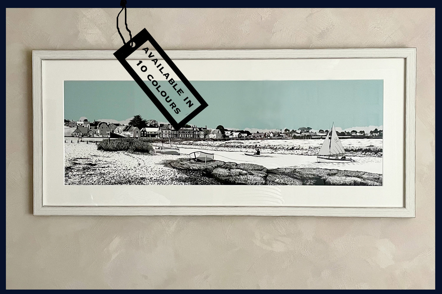 FRAMED Blakeney Quay, Norfolk. Land Song Fine Art Print - available in 10 colours