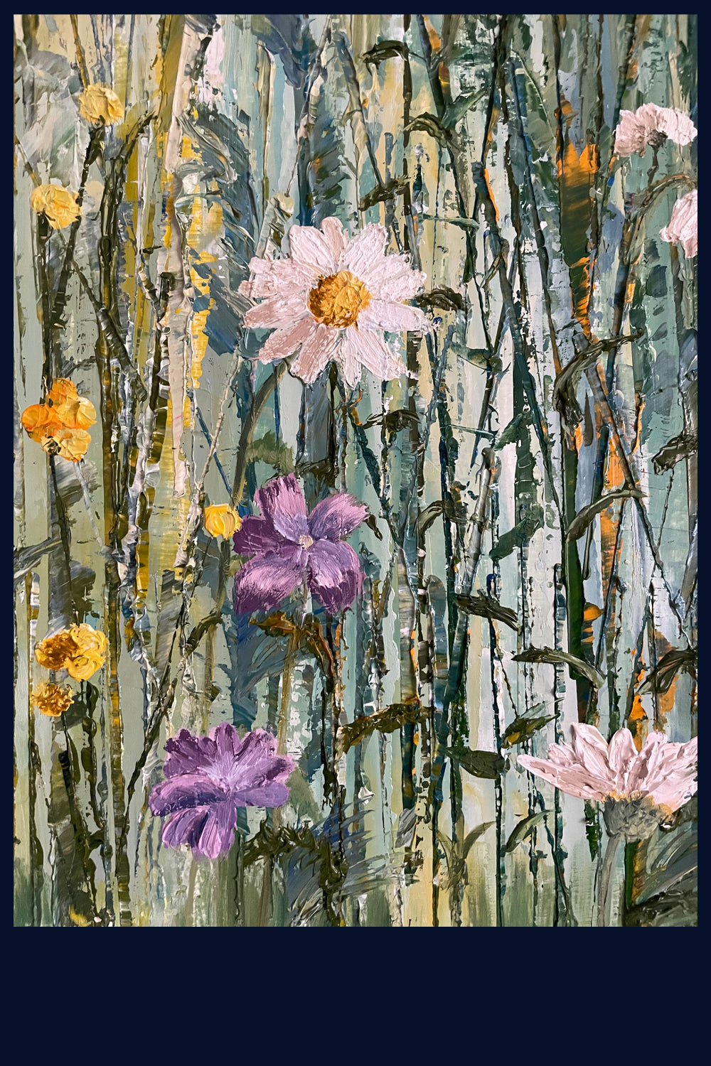 Fields of Wonder Collection: Botanical Tapestry. Original Oil Painting