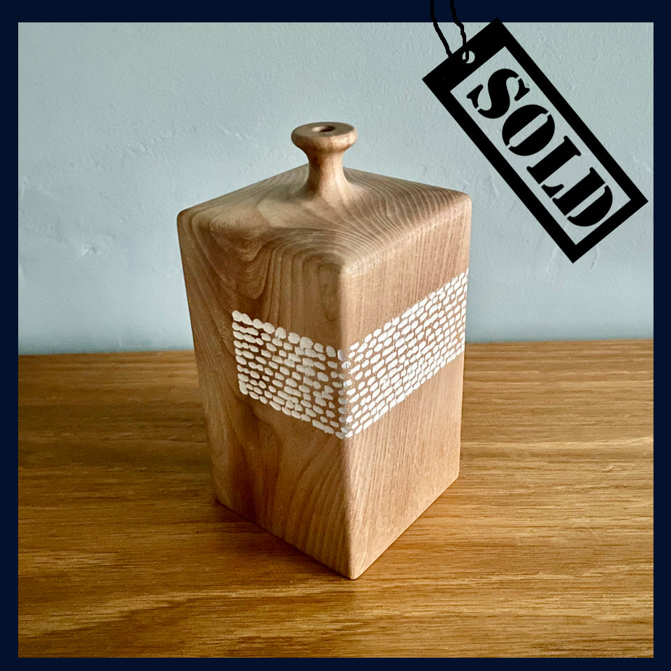 SOLD Carved Oak Vessel 8 by Michael Slaney
