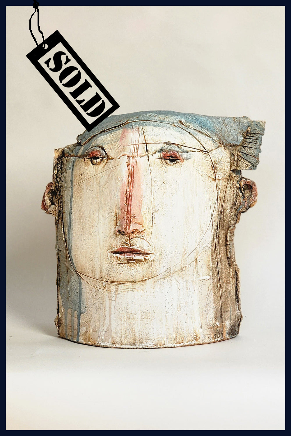 SOLD Head (2) Ceramic Sculpture by Christy Keeney