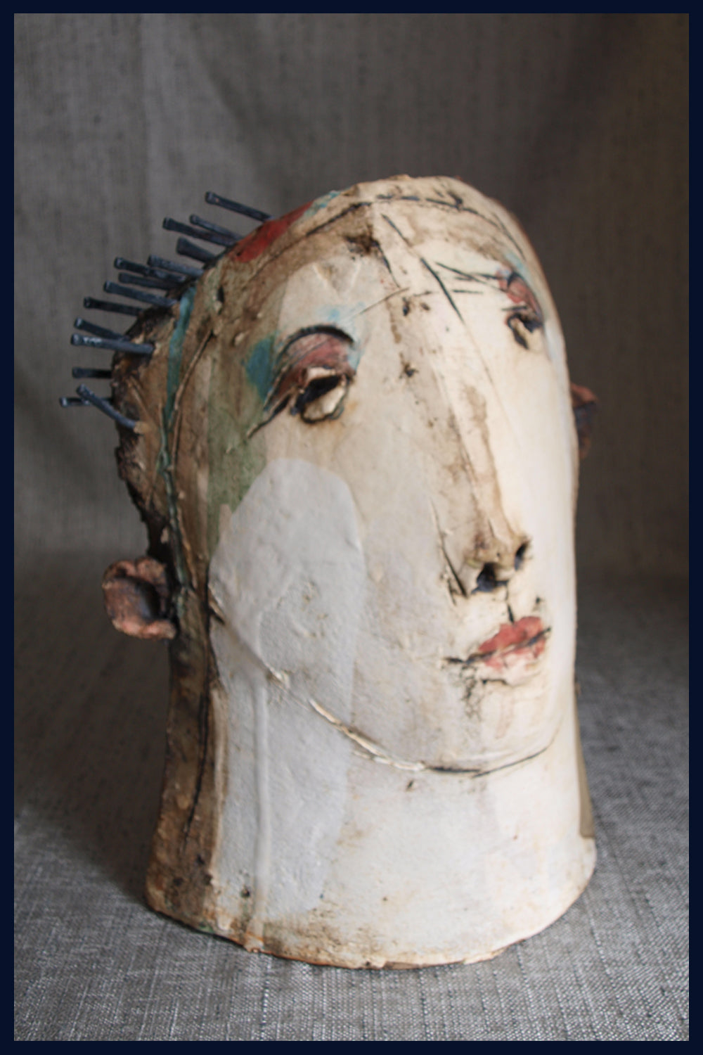 Head (6) Ceramic Sculpture by Christy Keeney