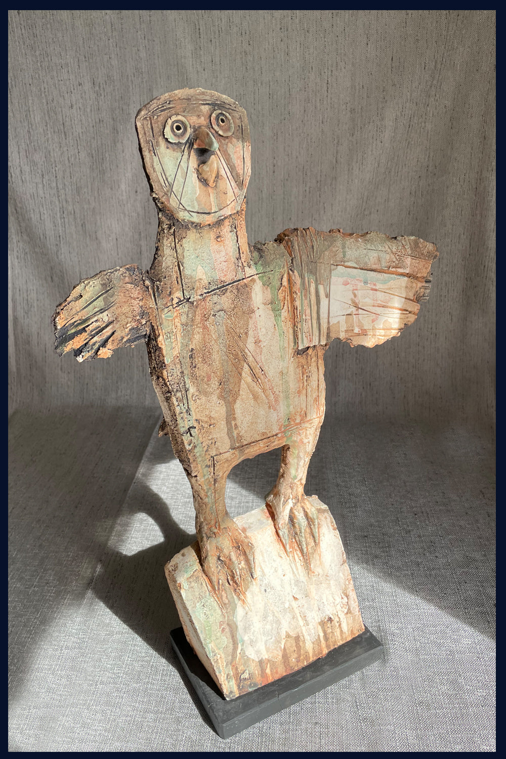 Owl Ceramic Sculpture by Christy Keeney