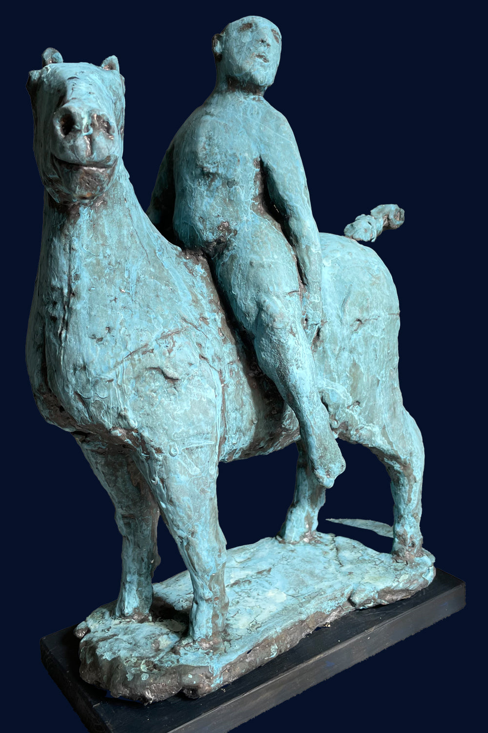 Horse & Rider Ceramic Sculpture by Christy Keeney
