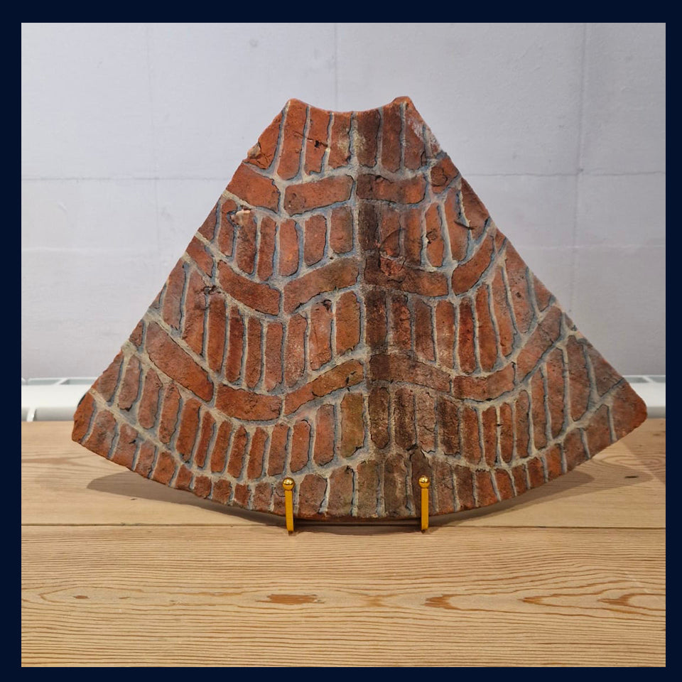 Painting 75: Brickwork Clay Hip Roof Tile Painting Sculpture by Colin Kitchener