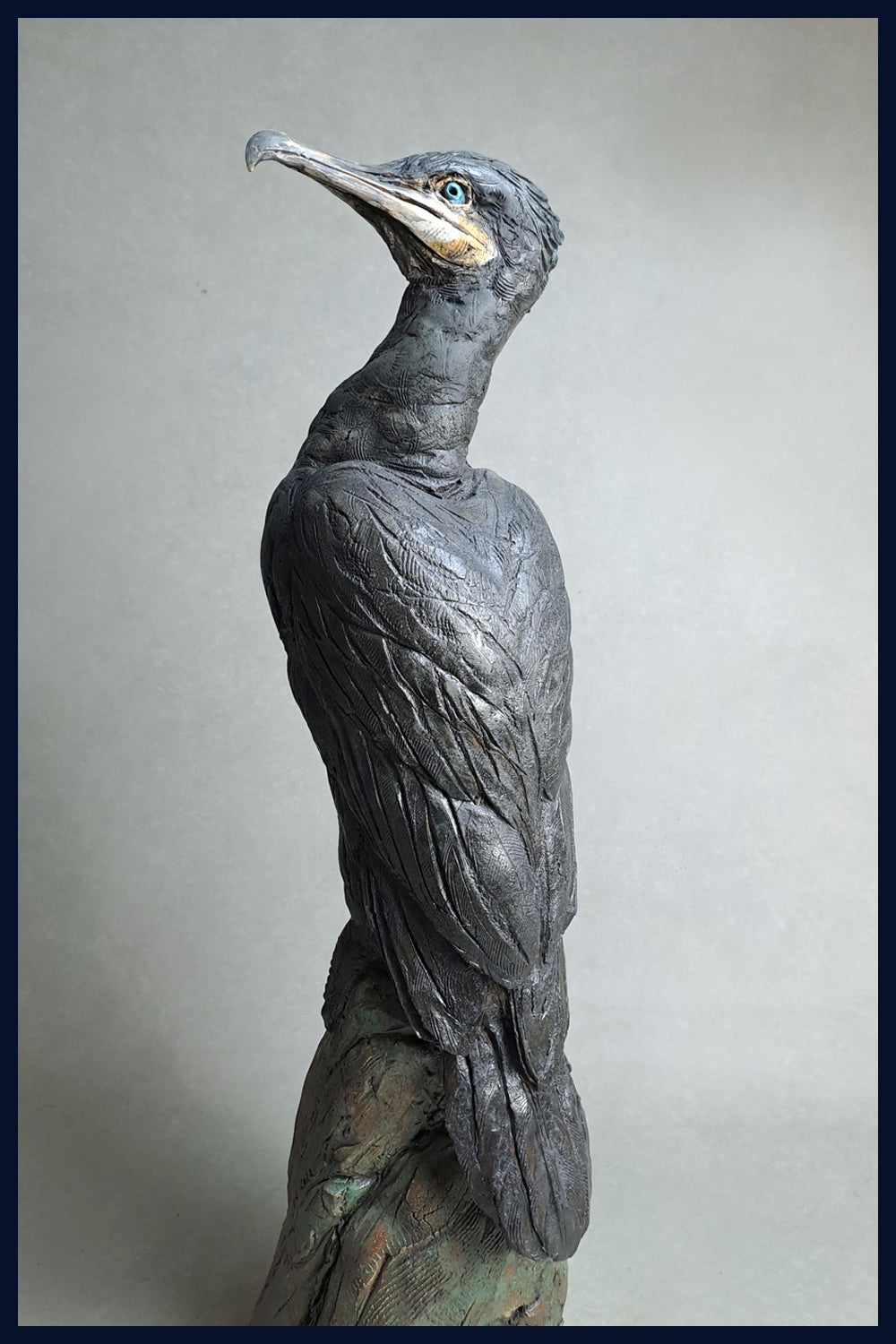 Cormorant Ceramic Sculpture by David Cooke