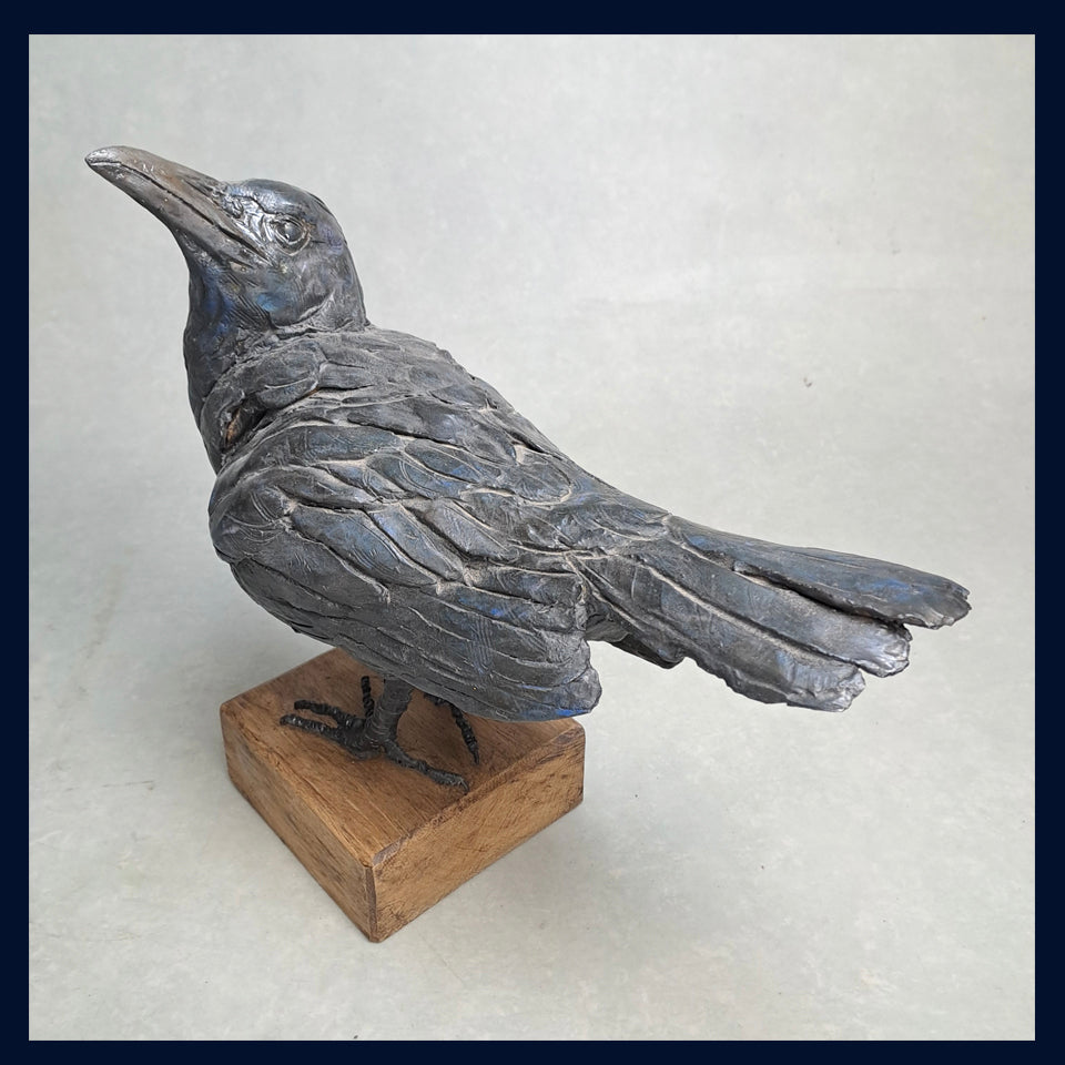 Crow: Ceramic Sculpture by David Cooke