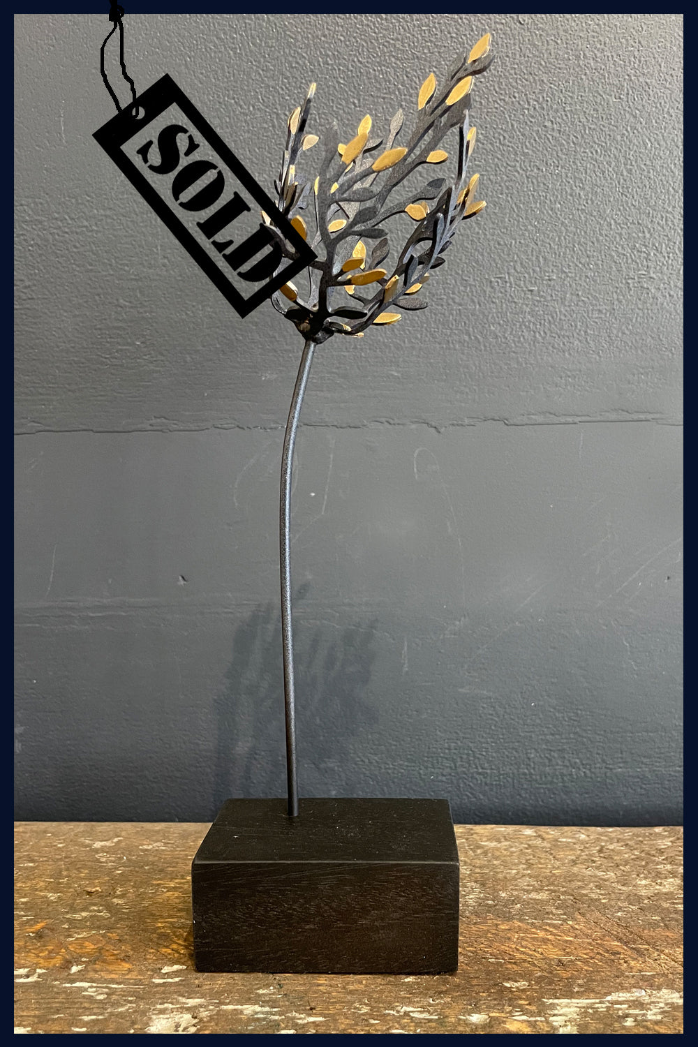 SOLD Sapling: Metal & Wood Sculpture by David Mayne