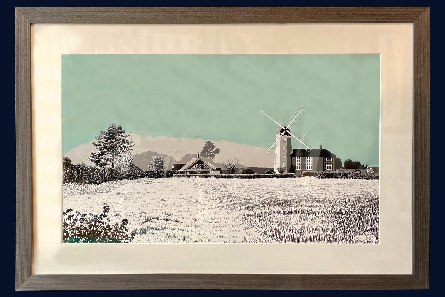 Framed Weybourne Windmill, Norfolk. Land Song Fine Art Print - available in 10 colours