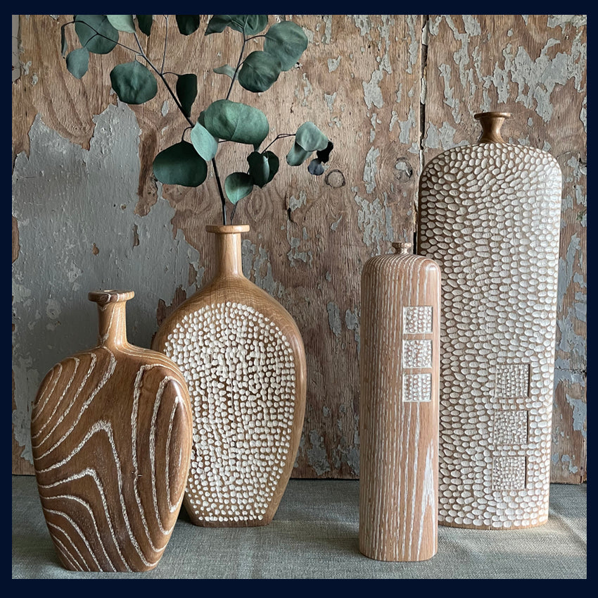 Carved Oak Vessel 2 by Michael Slaney