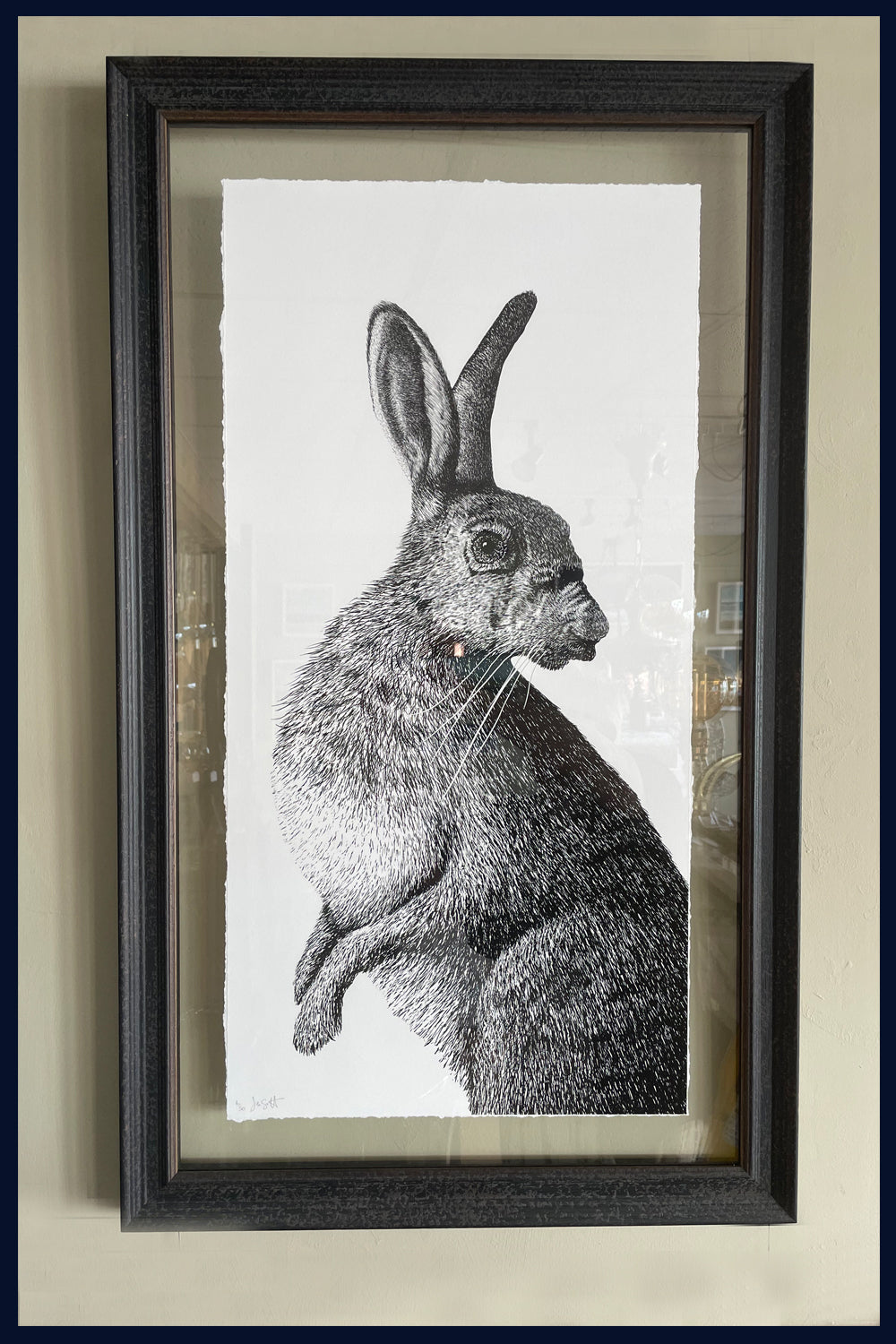 Hare, Norfolk. Pen and Ink artwork by Jac Scott