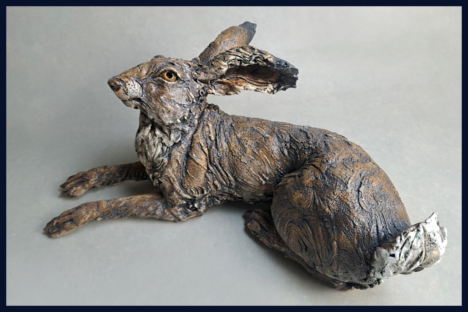 SOLD Hare: Large Ceramic Sculpture by David Cooke