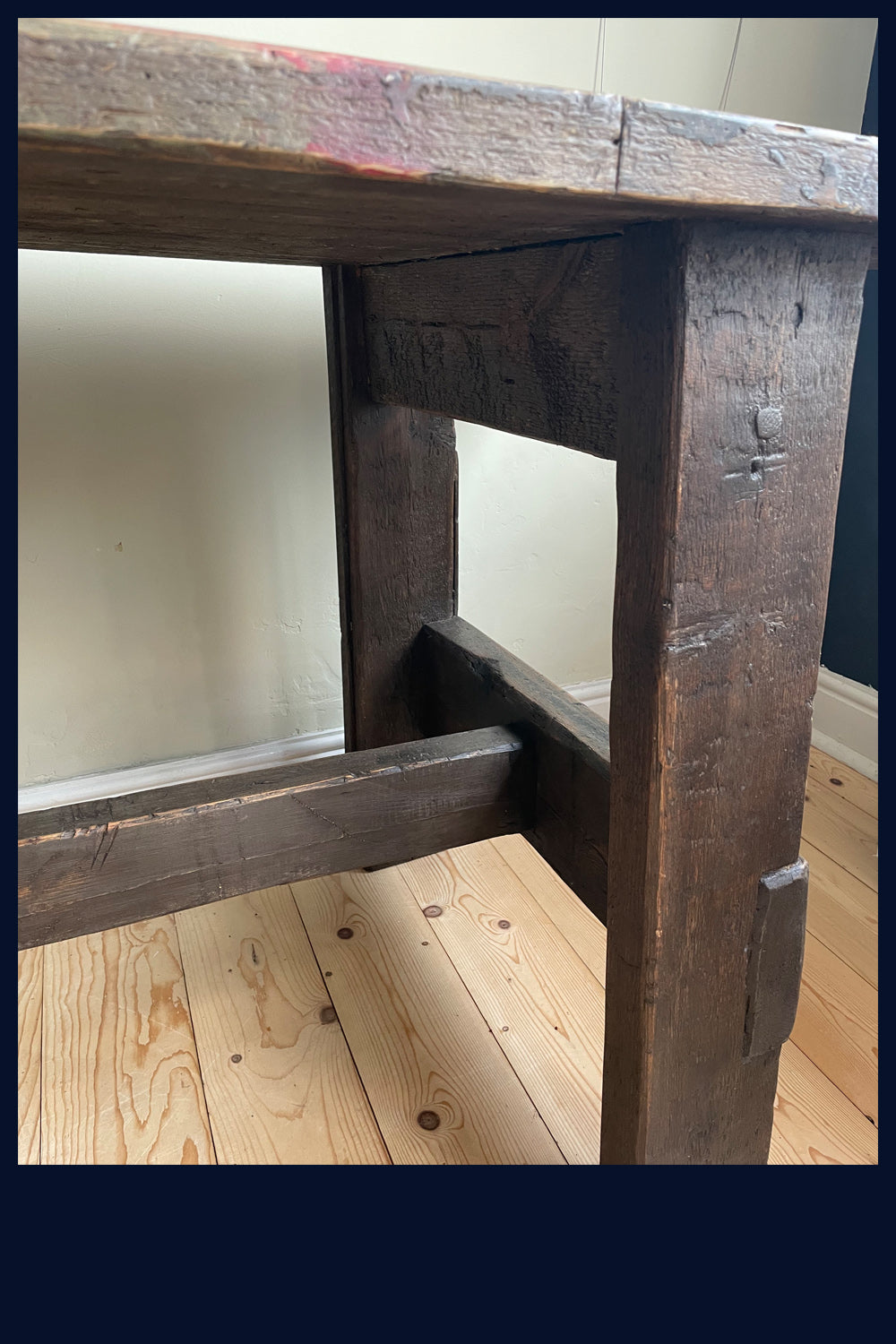 Wonderland Furniture Collection: Large Rustic Vintage Workbench Side Table