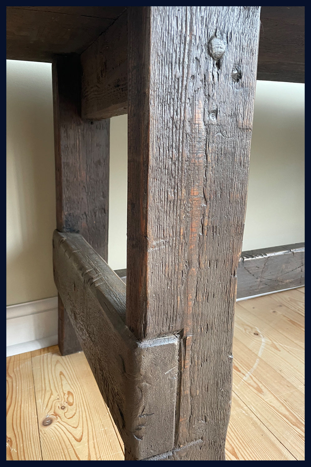 Wonderland Furniture Collection: Large Rustic Vintage Workbench Side Table