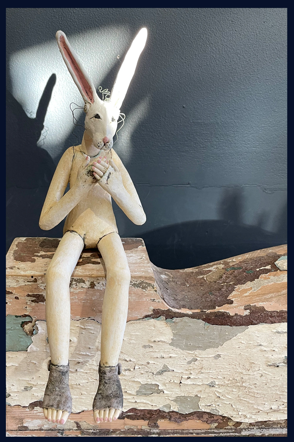 'Bashful' Figurative Ceramic Sculpture by Jean Tolkovsky
