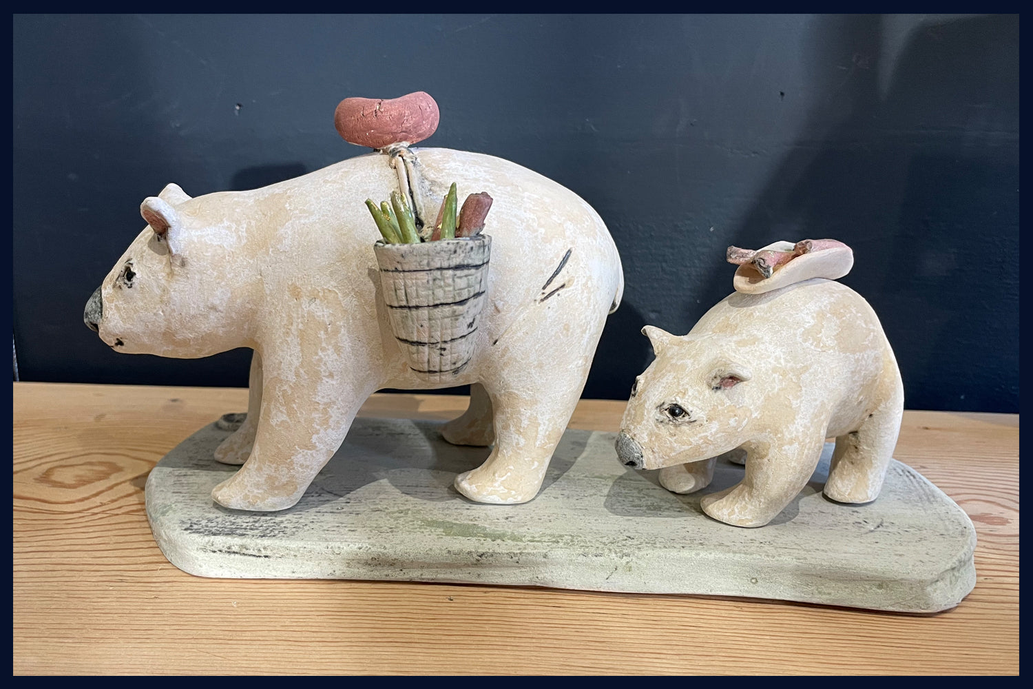 'Stay Close' Figurative Ceramic Sculpture by Jean Tolkovsky