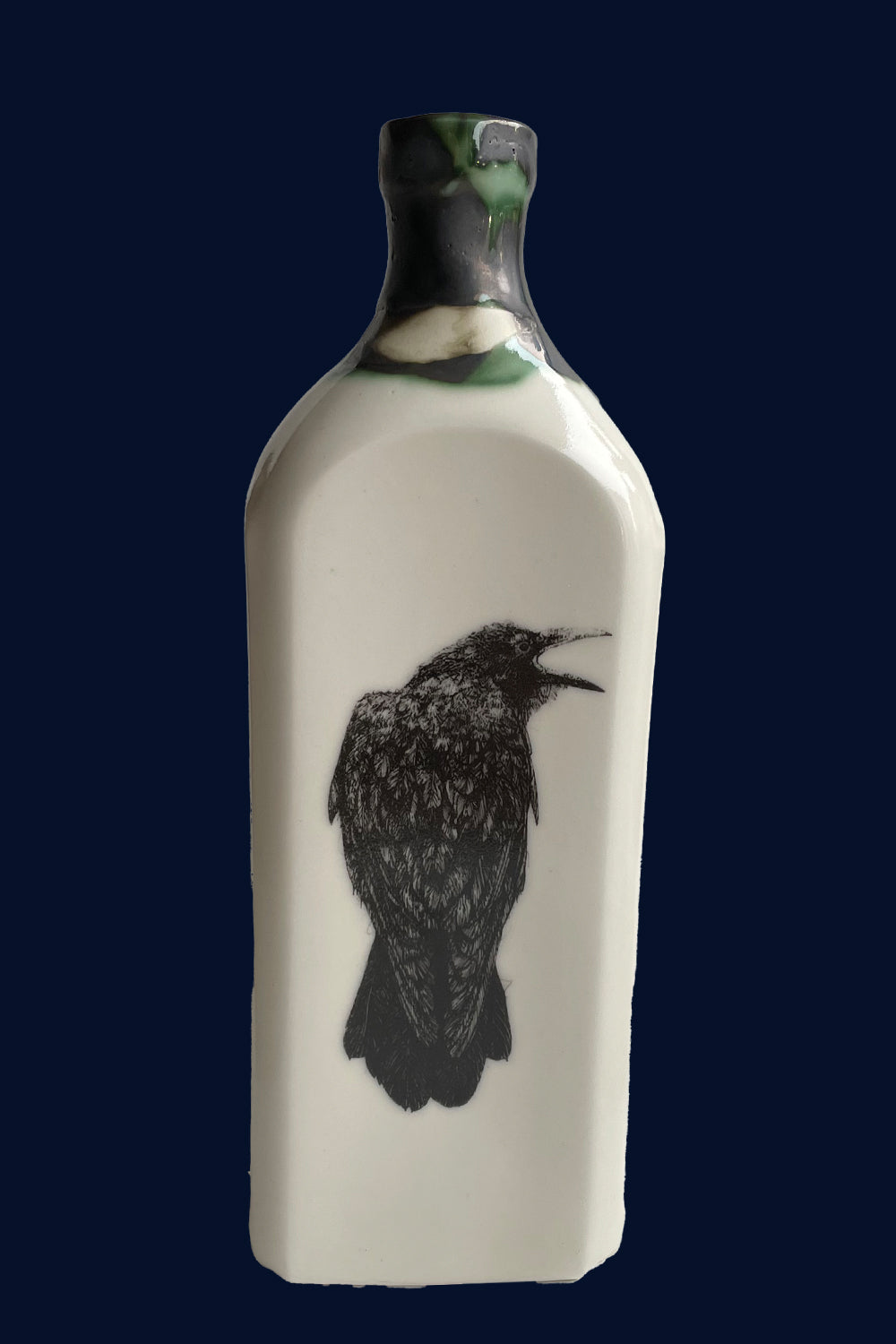 Raven Boots The Chemist Bottle Vase: Ceramic Sculpture by Jillian Riley