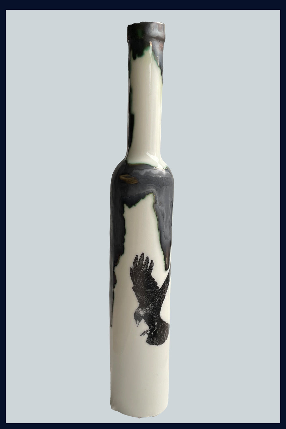 Rook Bottle Vase: Ceramic Sculpture by Jillian Riley