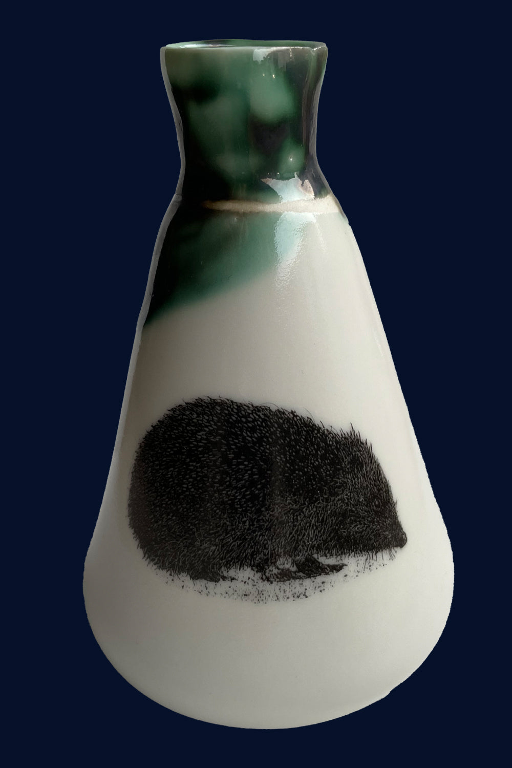 Hedgehog Flask Vase: Ceramic Sculpture by Jillian Riley