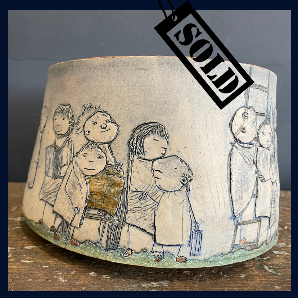 SOLD One of the Crowd - Large Ceramic Bowl by Katherine Kingdon