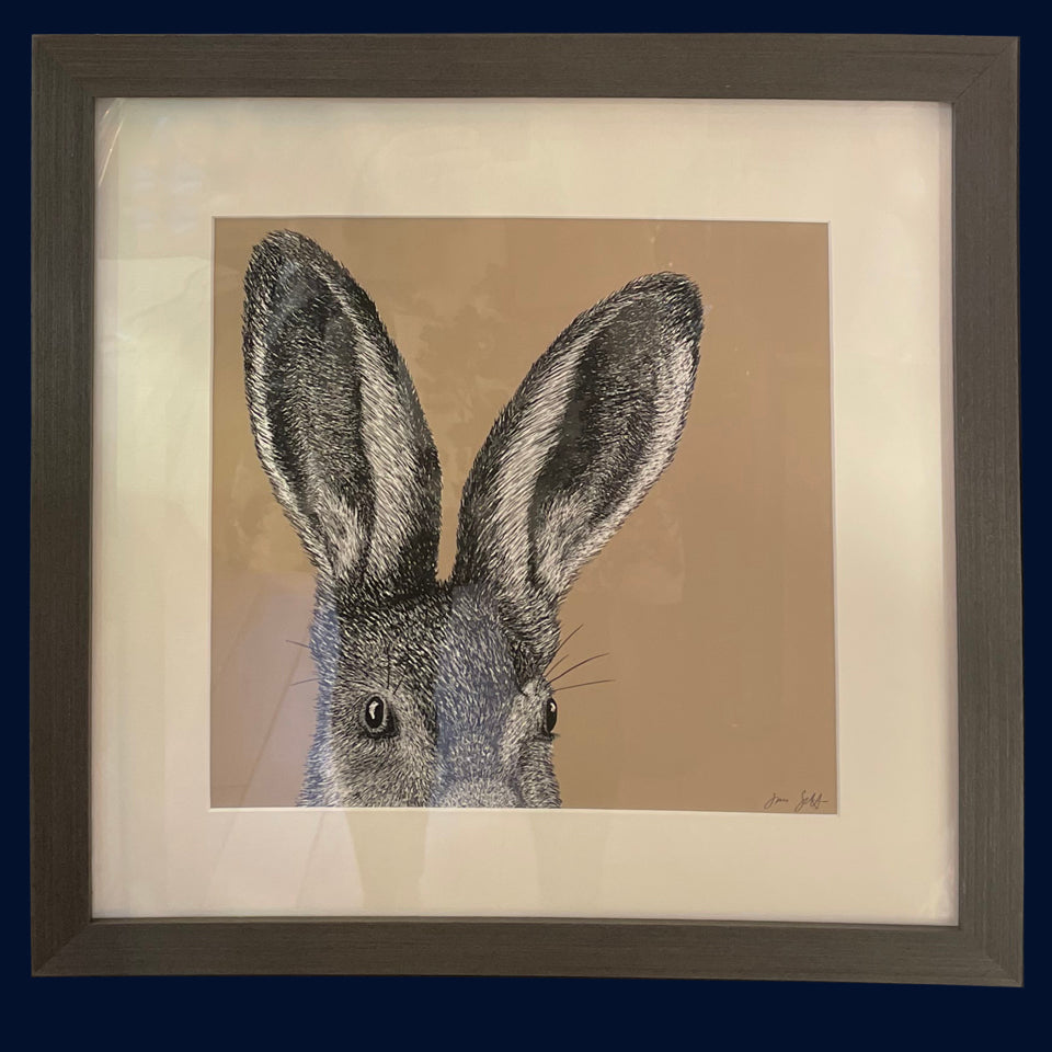 Framed Leveret: Running Wild Collection Fine Art Print - available in 10 colours