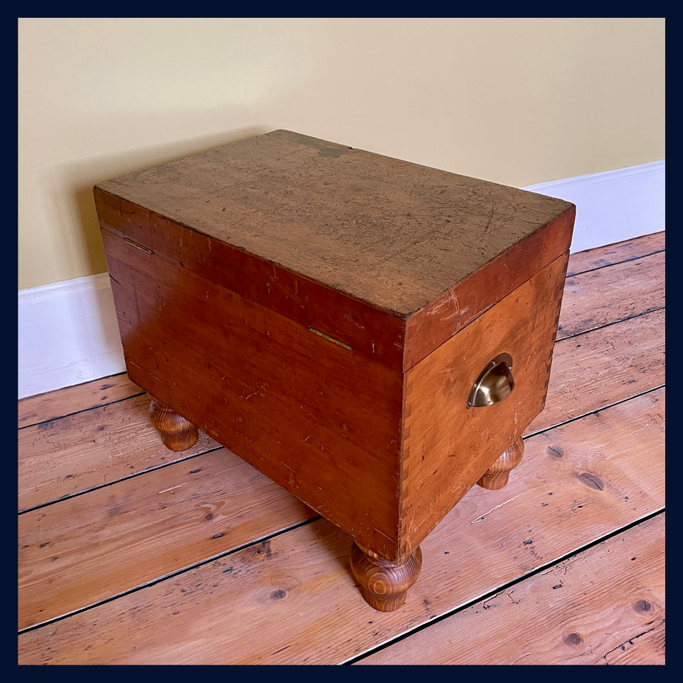 SOLD Wonderland Furniture Collection: Vintage Printers Linotype Wooden Box Table