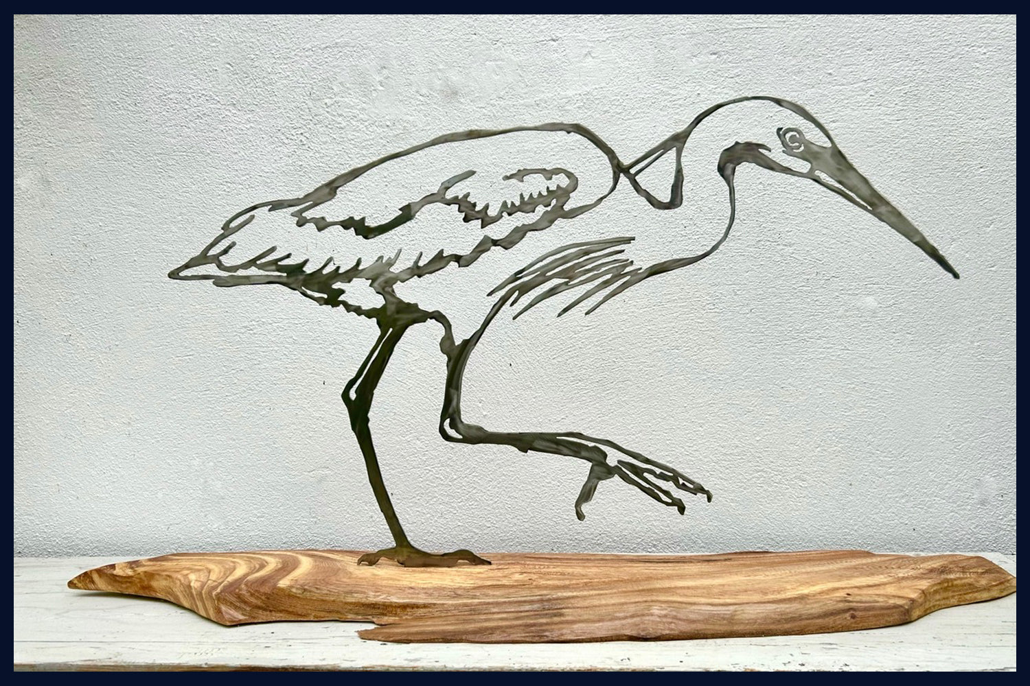 Little Egret: Sculpture by Cindy Lee Wright