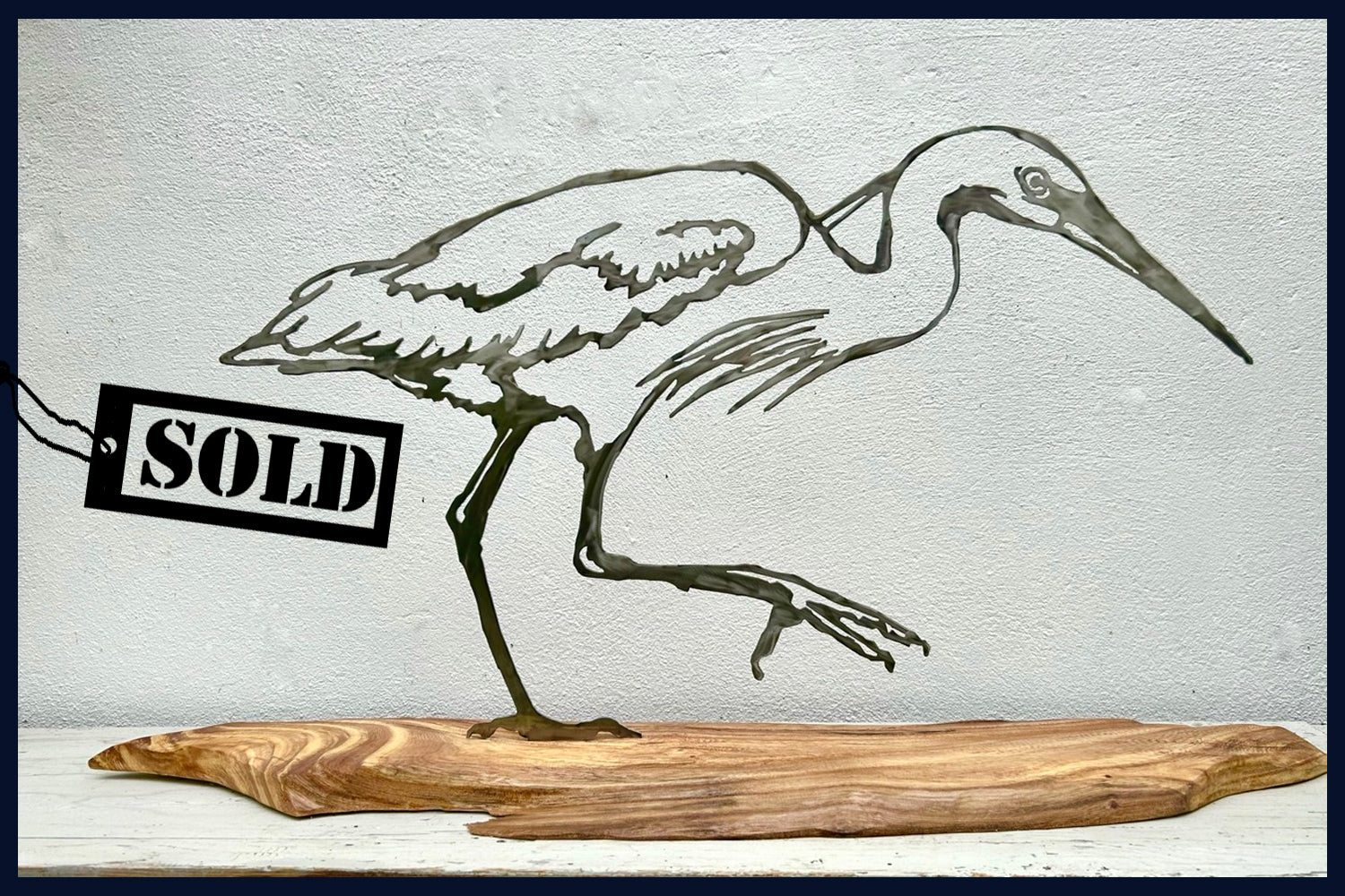SOLD Little Egret: Sculpture by Cindy Lee Wright