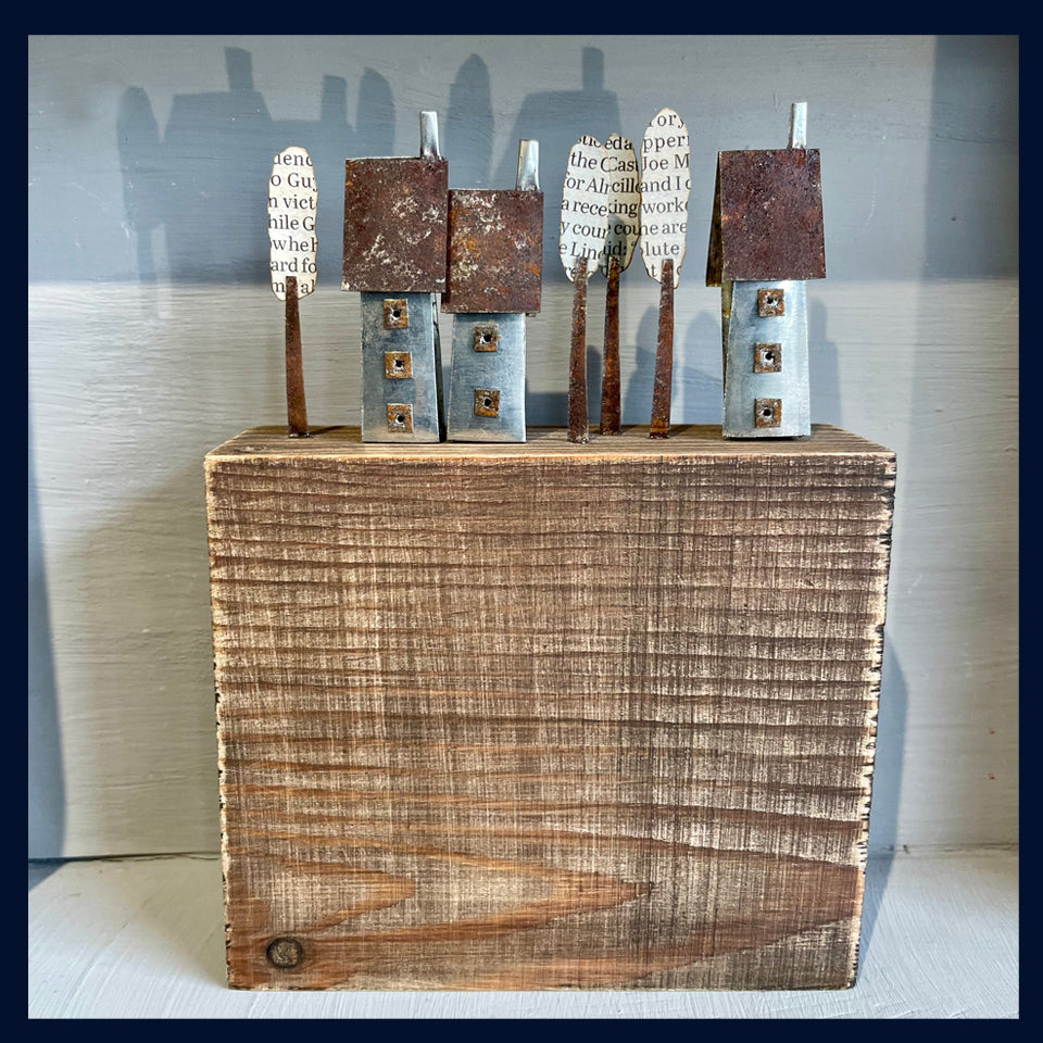 Row Of Three Sculpture by Sarah Jane Brown