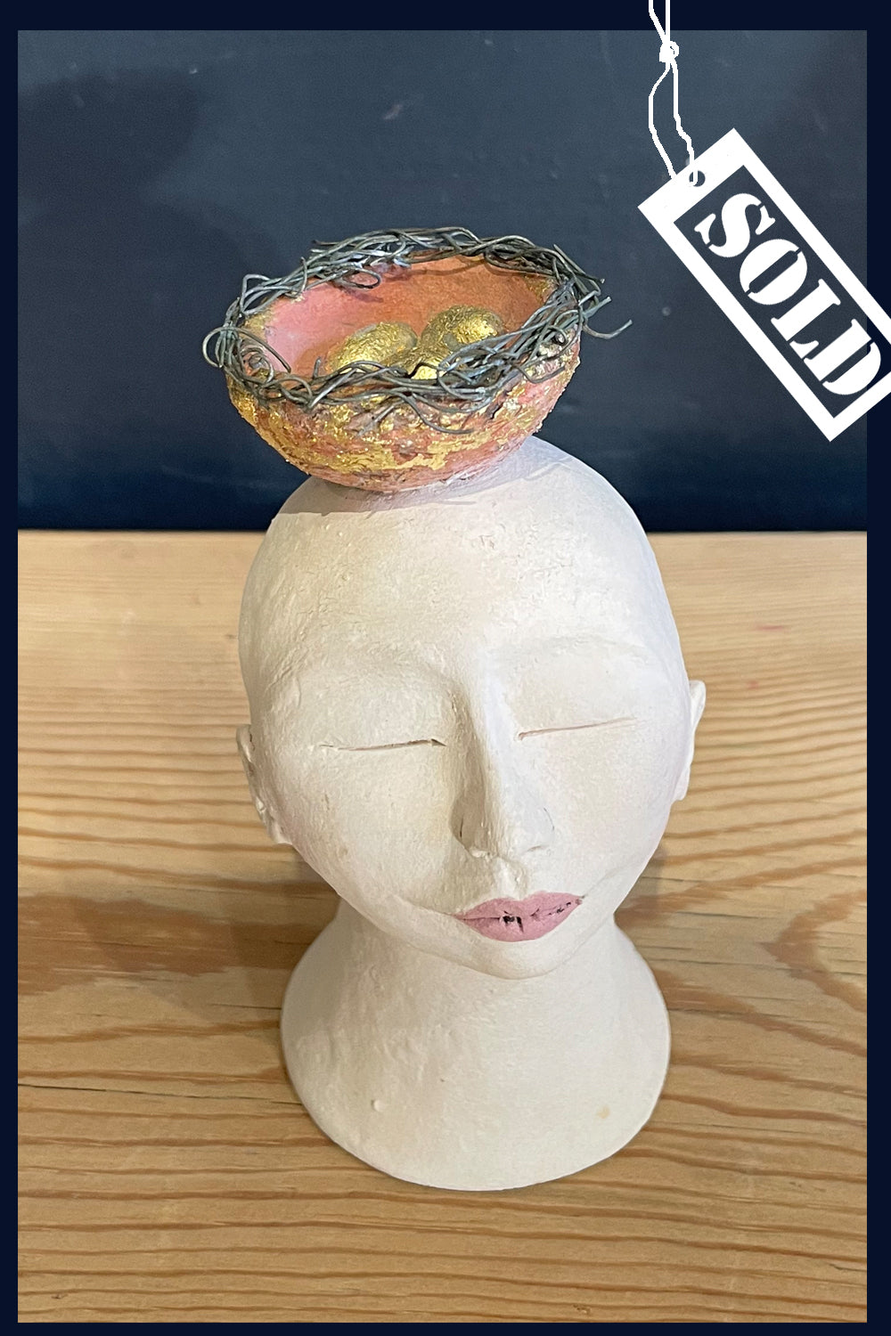 SOLD 'Nest' Figurative Ceramic Sculpture by Jean Tolkovsky