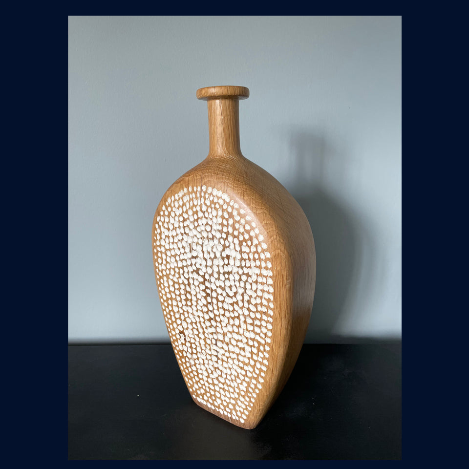 Carved Oak Vessel 5 by Michael Slaney