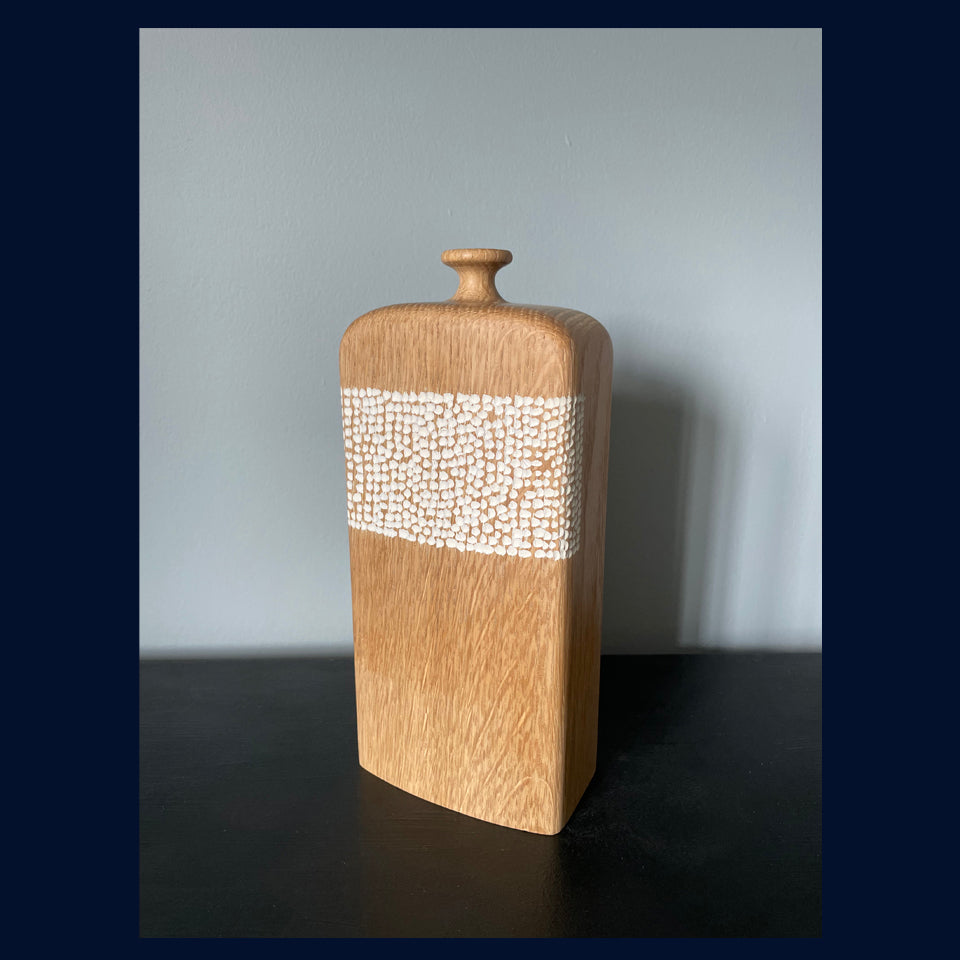 Carved Oak Vessel 6 by Michael Slaney