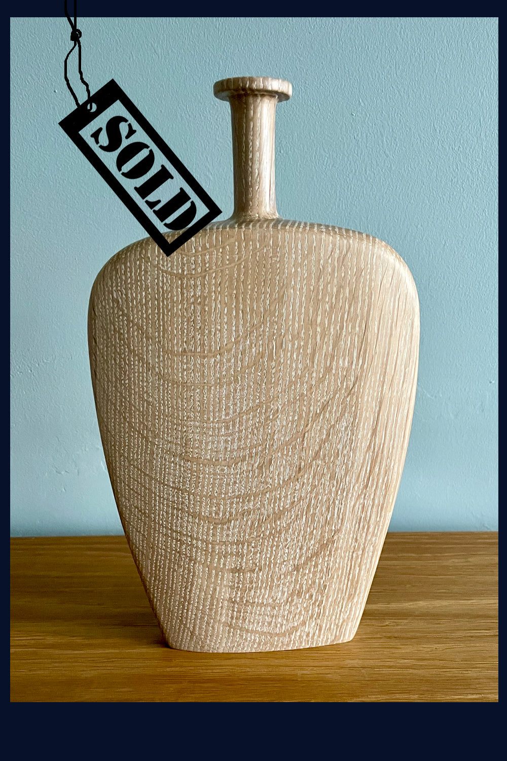 SOLD Carved Oak Vessel 7 by Michael Slaney