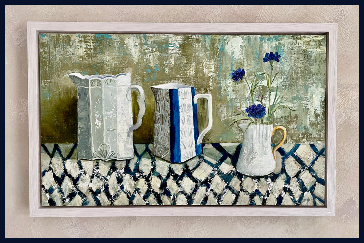 The Last of the Cornflowers Original Oil Painting by Jac Scott