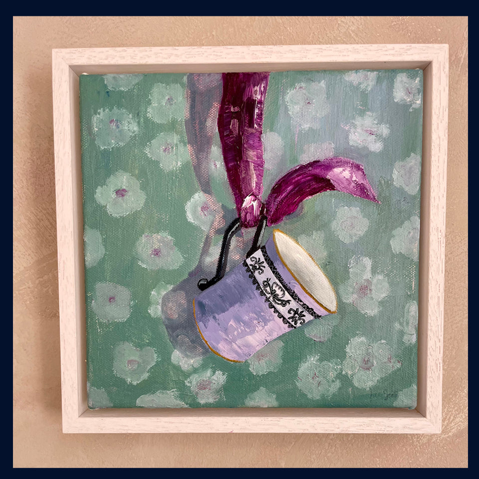 My Auntie's Cup - original oil painting by Jac Scott