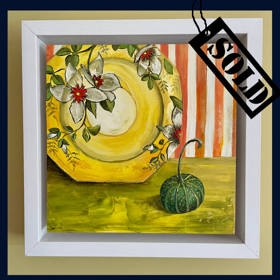 SOLD The Gourd From Framlingham Market - original oil painting by Jac Scott
