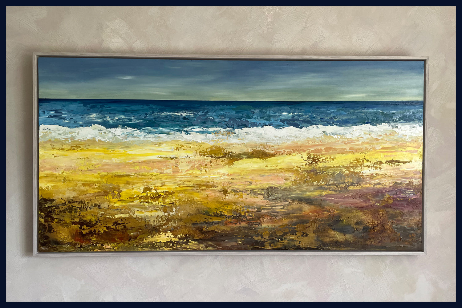 Linear Lands Collection: Blazing Glory, Holkham Beach, Norfolk. Original Oil Painting