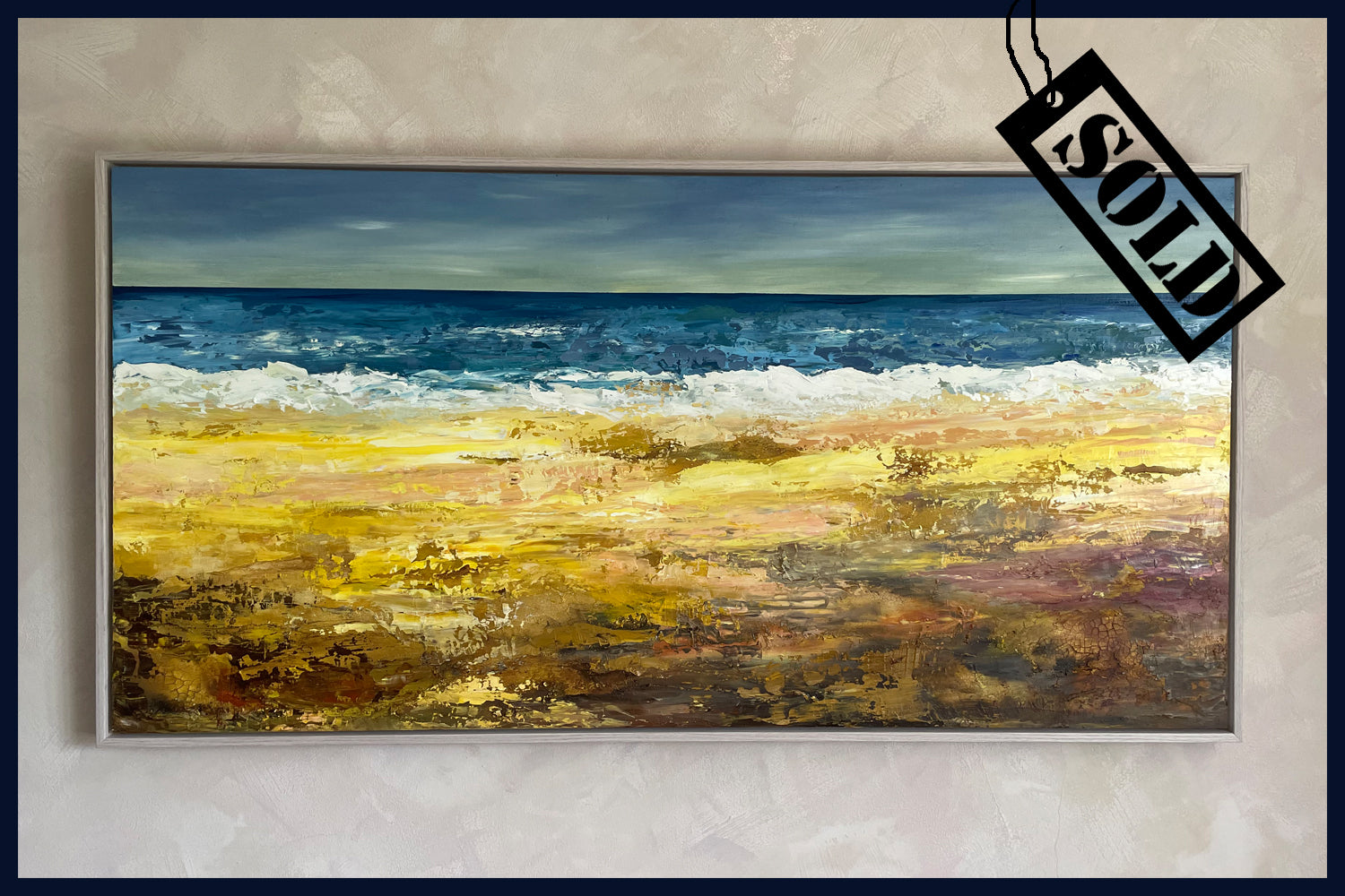 SOLD Blazing Glory, Holkham Beach, Norfolk. Original Oil Painting