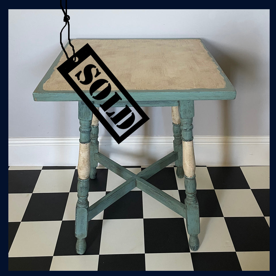 SOLD Painted Vintage Side Table
