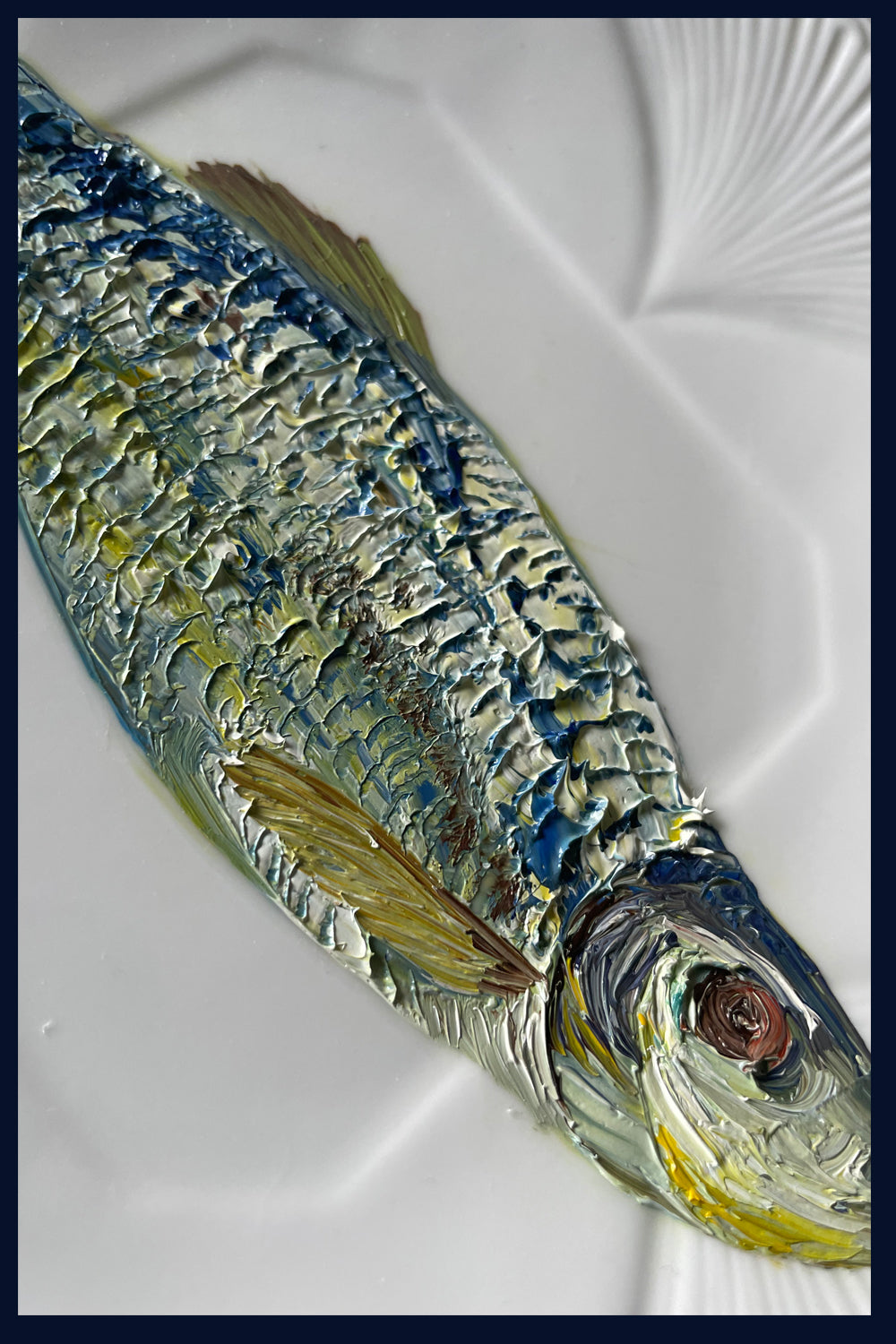SOLD Plated: original fine art oil painting on a vintage plate - Roach