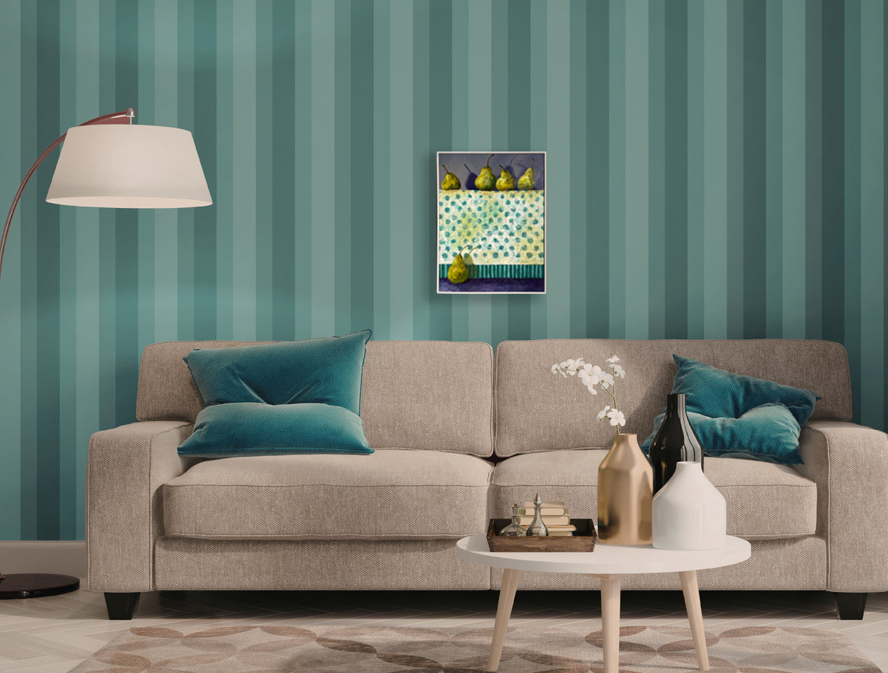 Tablecloth: Five Organic Pears