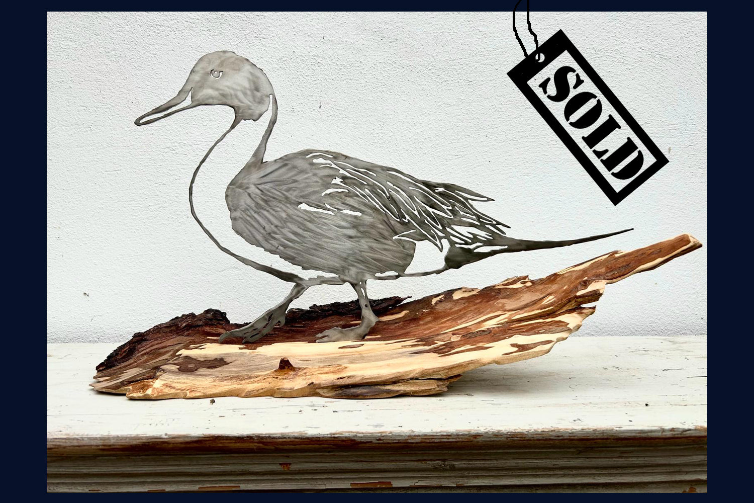 SOLD - Pintail Duck Sculpture by Cindy Lee Wright
