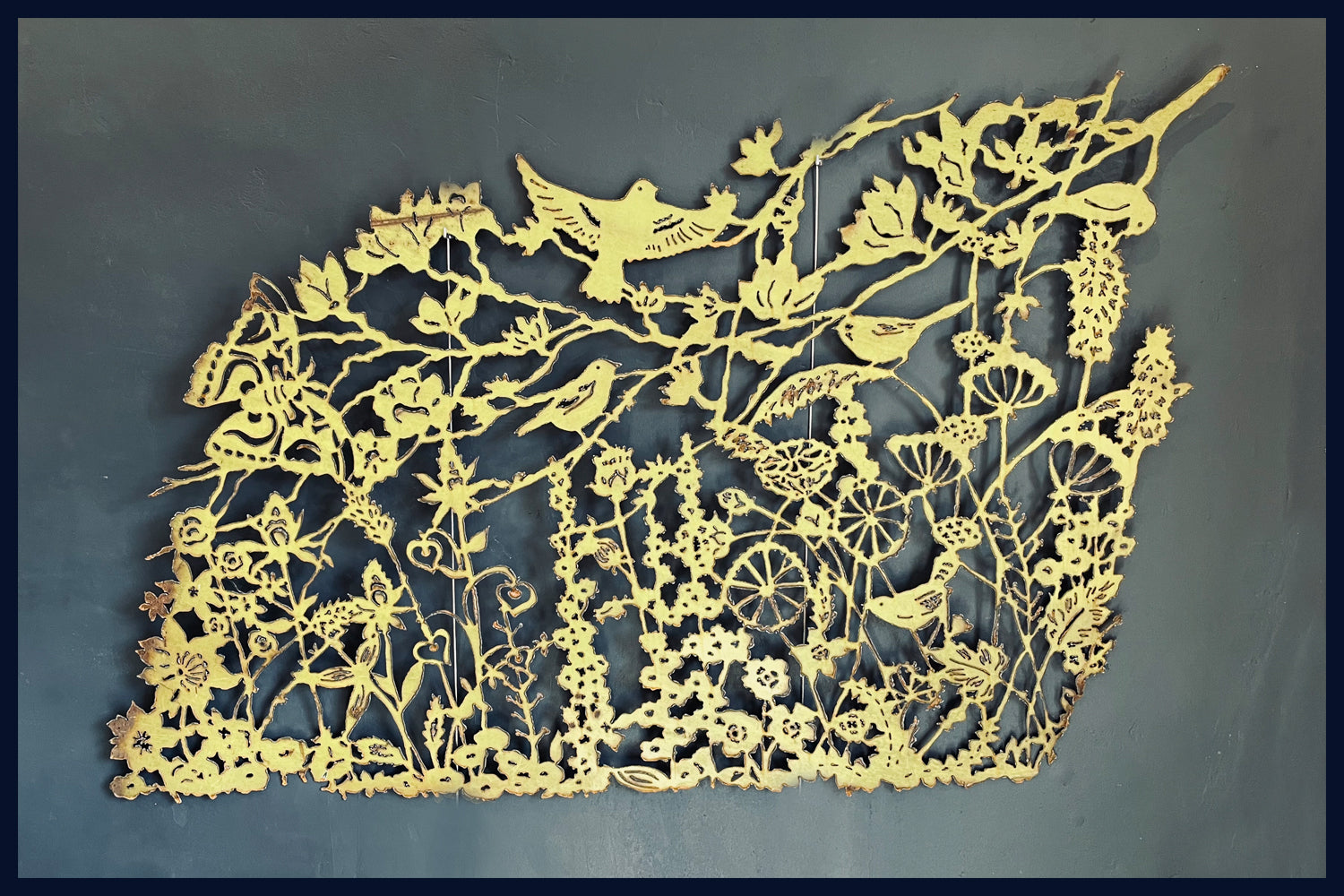 Lush Greenery - large reclaimed old tractor panel