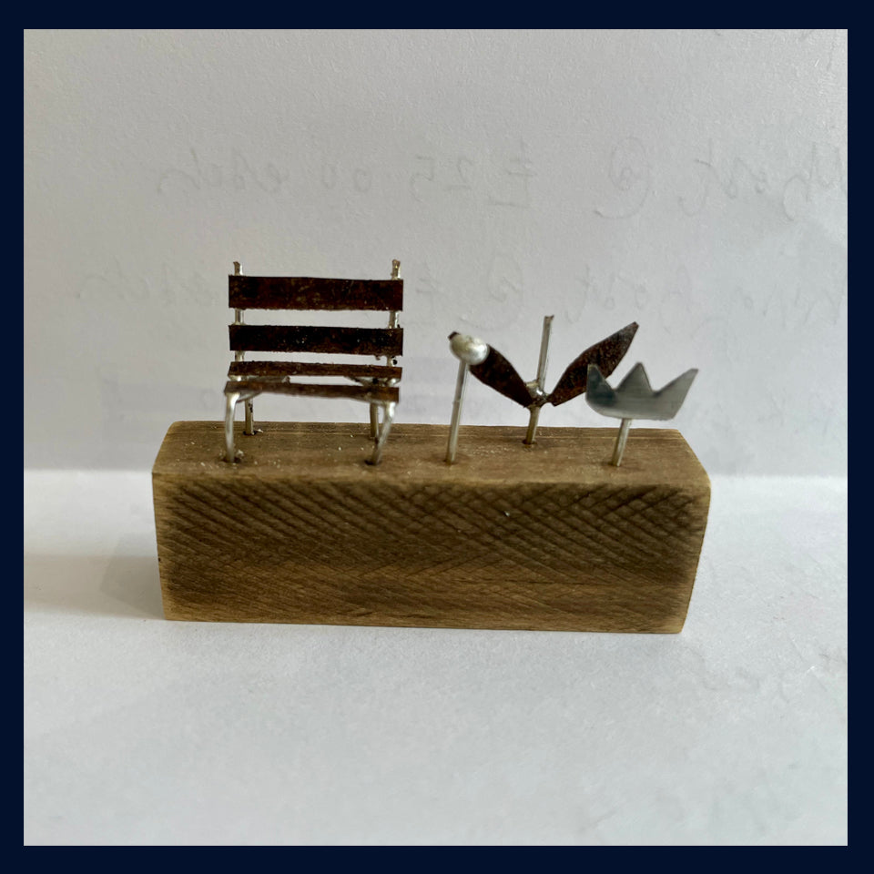 Bench and Flowers by Sarah Jane Brown