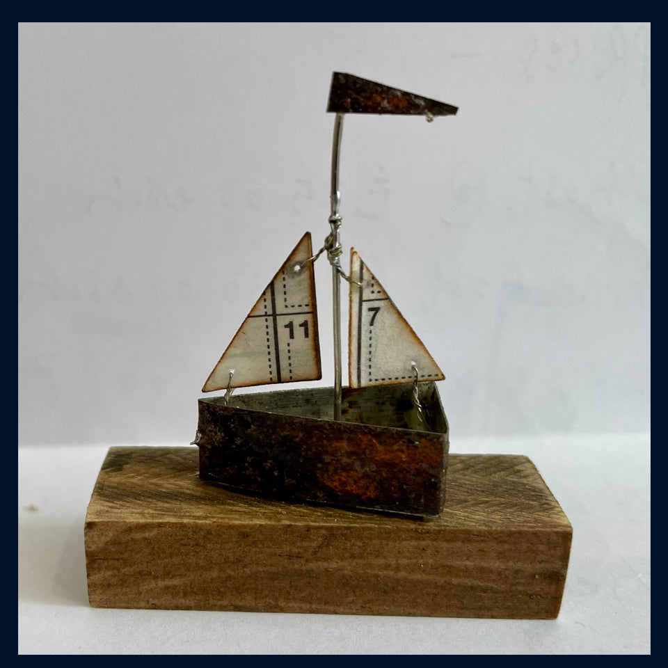 Little Sailing Boat Sculpture by Sarah Jane Brown 1