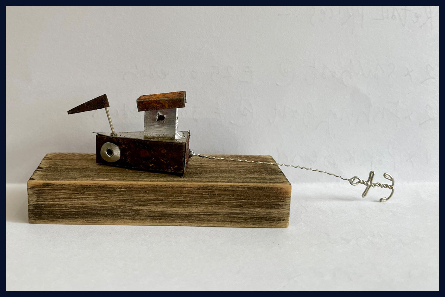 Little Fishing Boat Sculpture (1) by Sarah Jane Brown