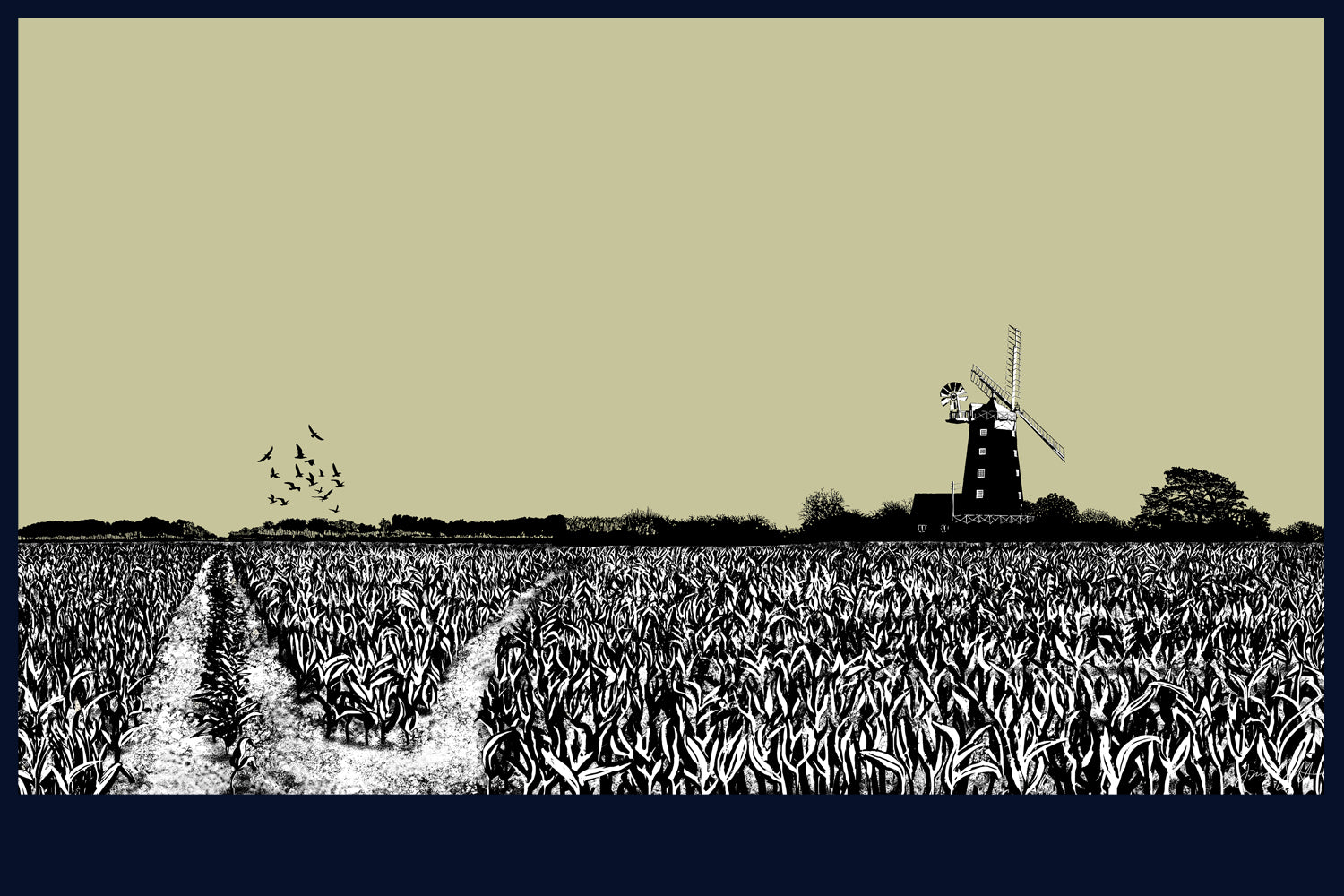 Tower Windmill, Norfolk. Fine art print by Jac Scott.