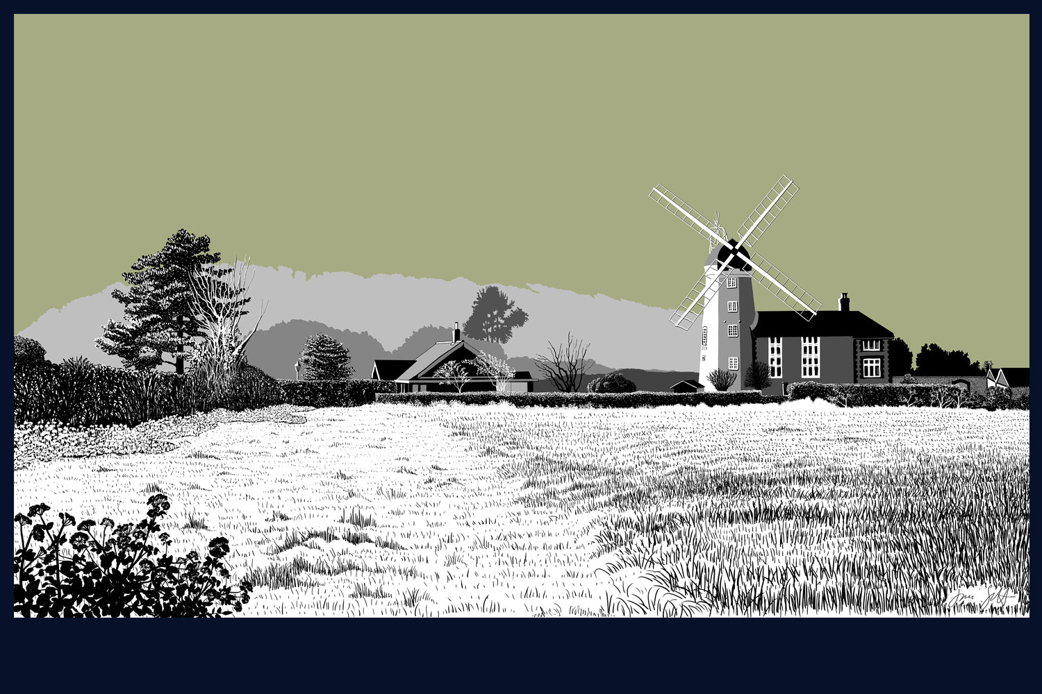 Weybourne Windmill, Norfolk. Land Song Fine Art Print - available in 10 colours